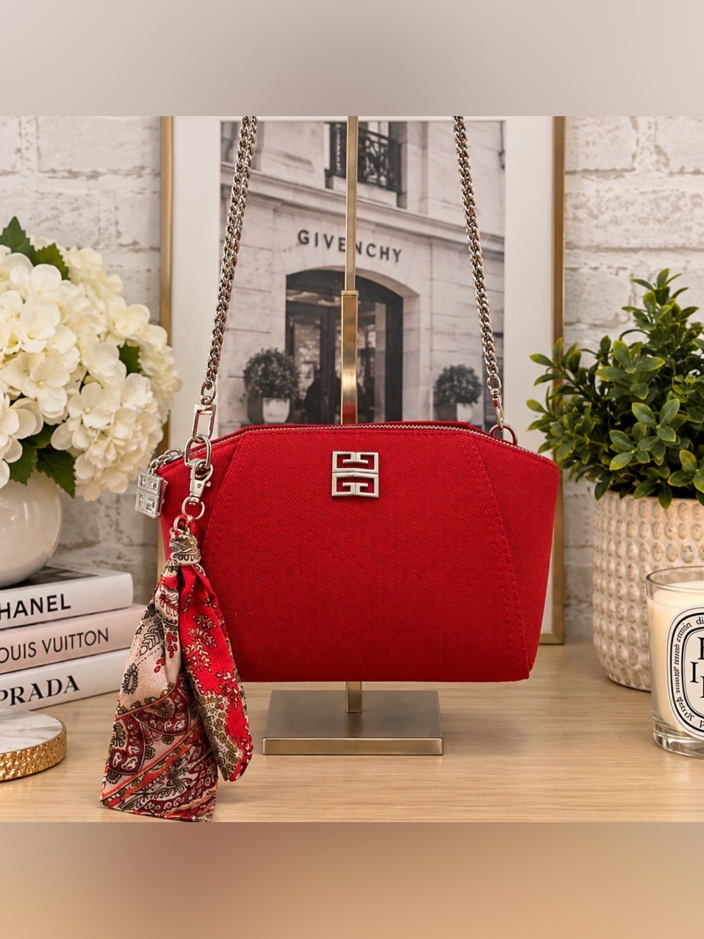 GIVENCHY Red Cosmetic Beauty Bag GWP Vip item NWOT